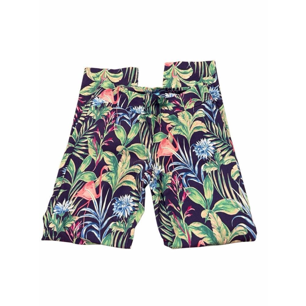 J McLaughlin tropical flamingo pants- size 8